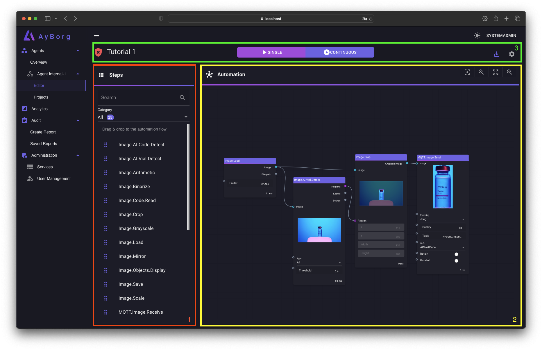 Agent editor overview