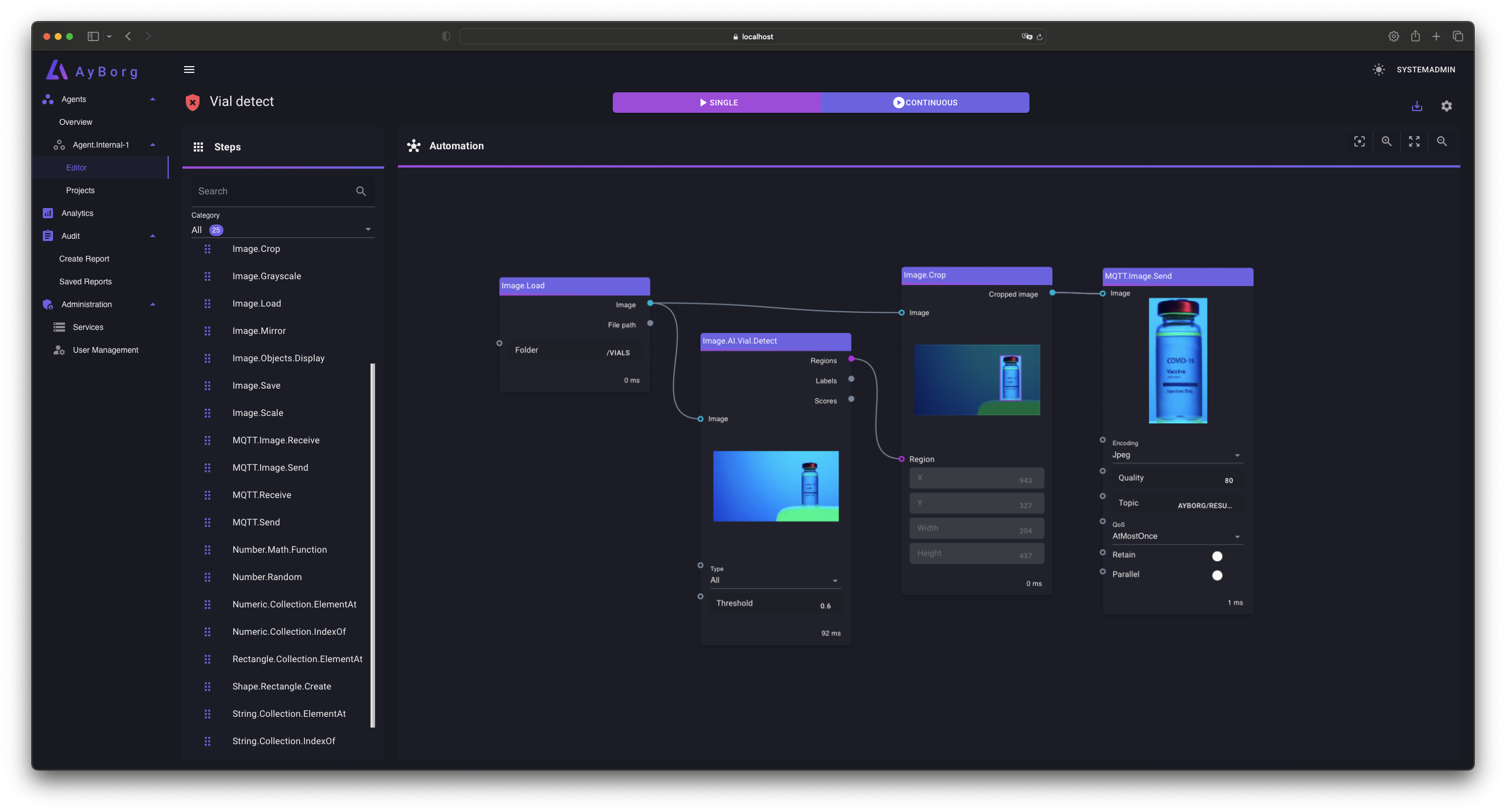 Workflow editor